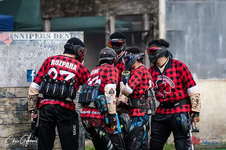 Lumberjacks players at the field
